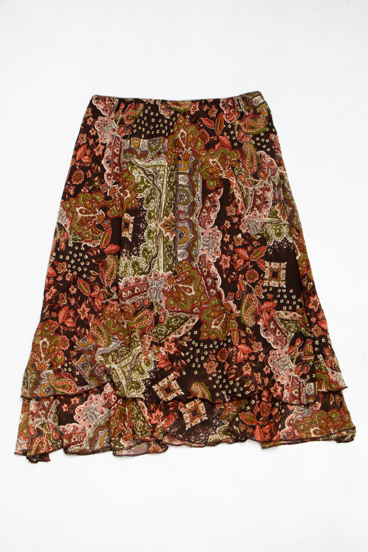 #138 Kim Rogers Signature Skirt Brown | c. 193 | Size 6/8