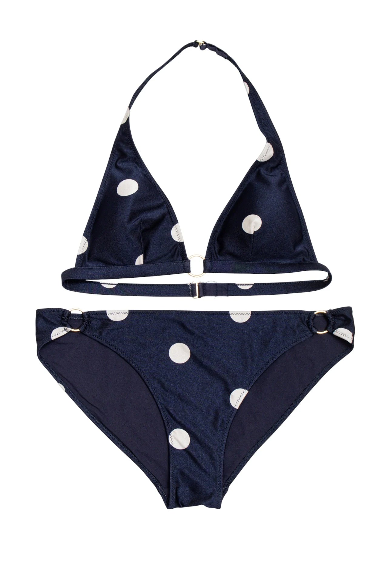Polka Dot Bikini Set Navy | c. 166 | Size 10/12