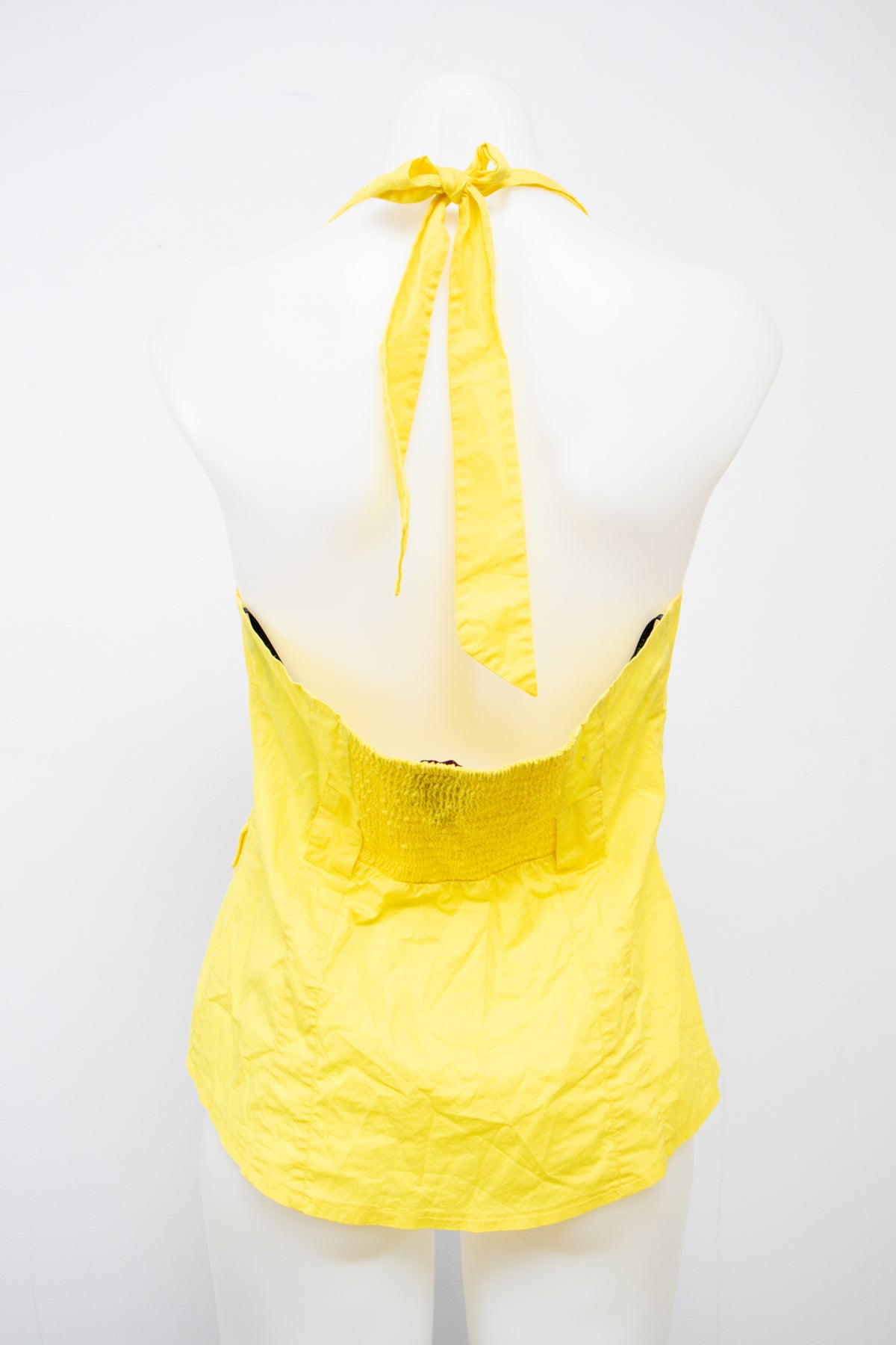 #062 2b Bebe Halter Top Yellow | c. 207 | Size 8