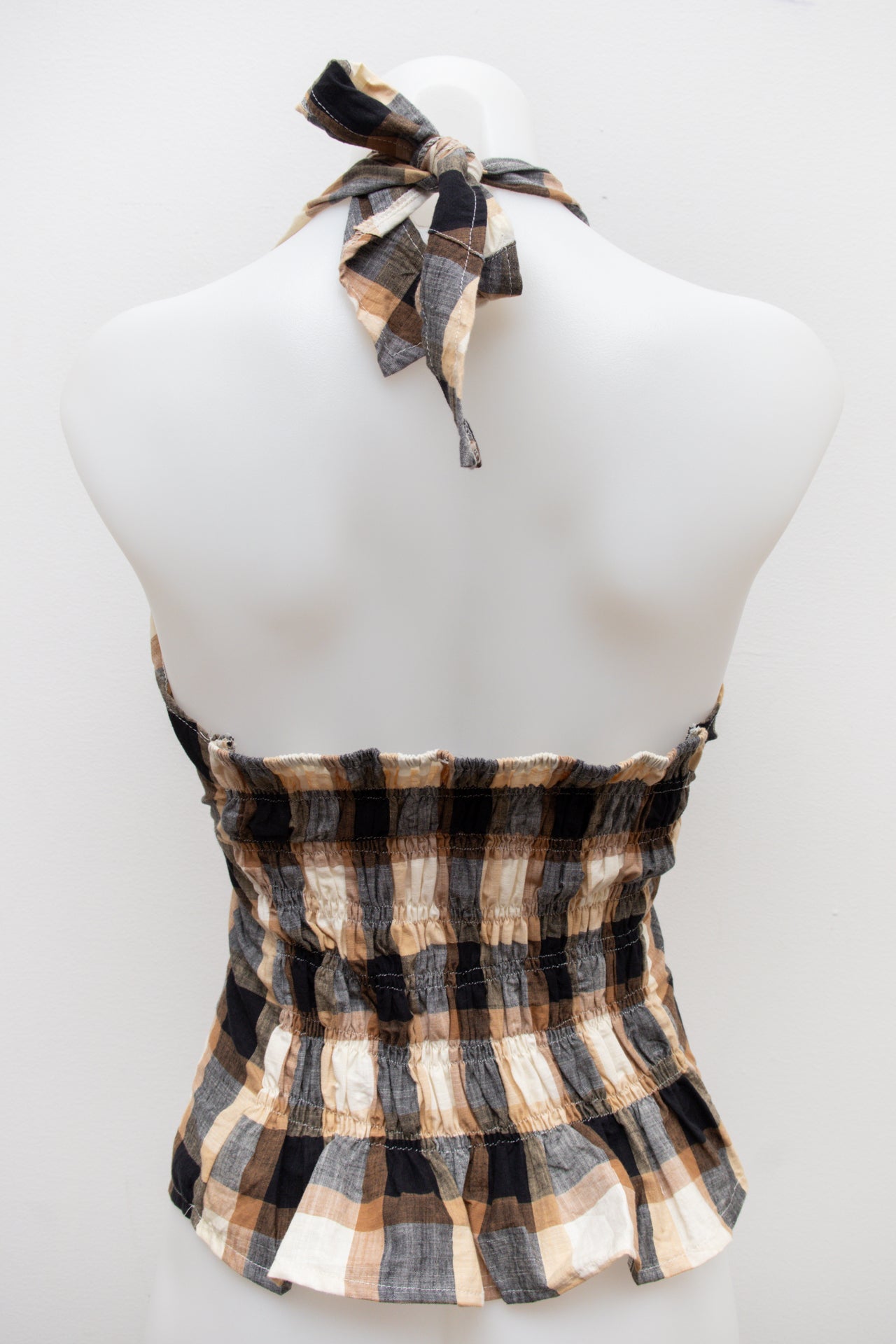 #137 Reworked Halter Top Brown | c. 186 | Size 10/12