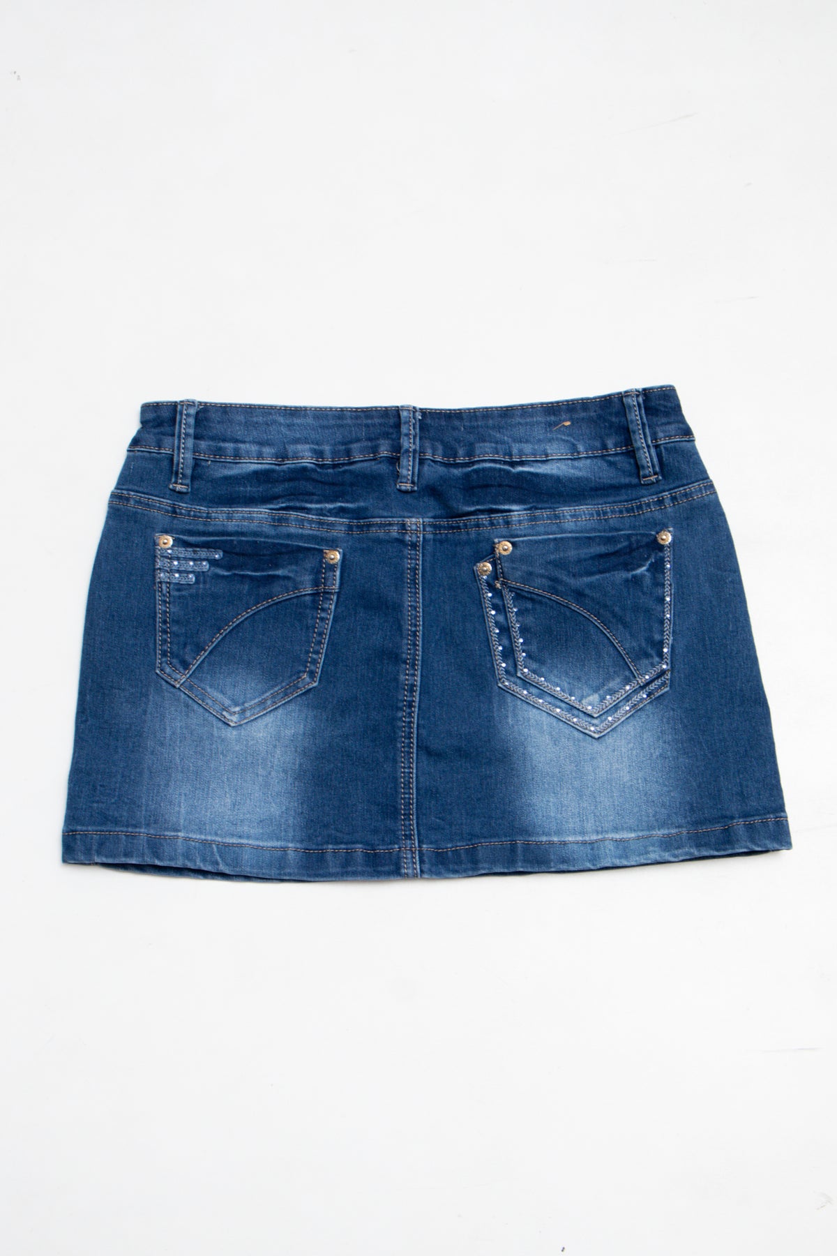 #166 Gourd Mini Skirt Blue | c. 209 | Size 8