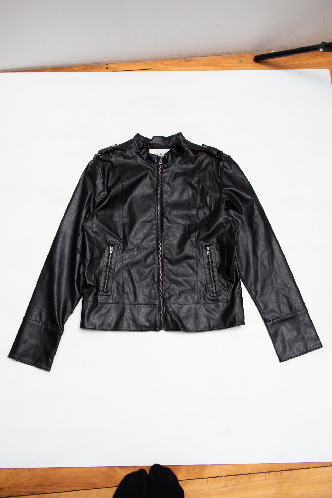 #149 725 faux leather jackets | c. 161 | size 10/12