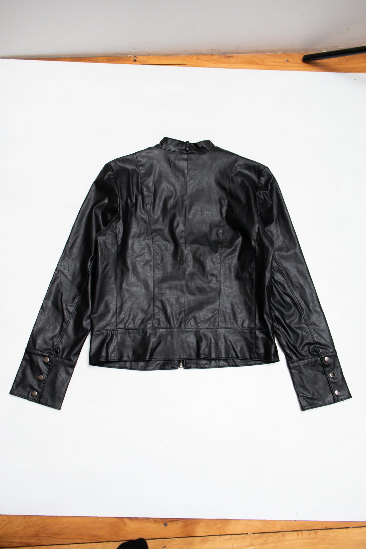 #149 725 faux leather jackets | c. 161 | size 10/12