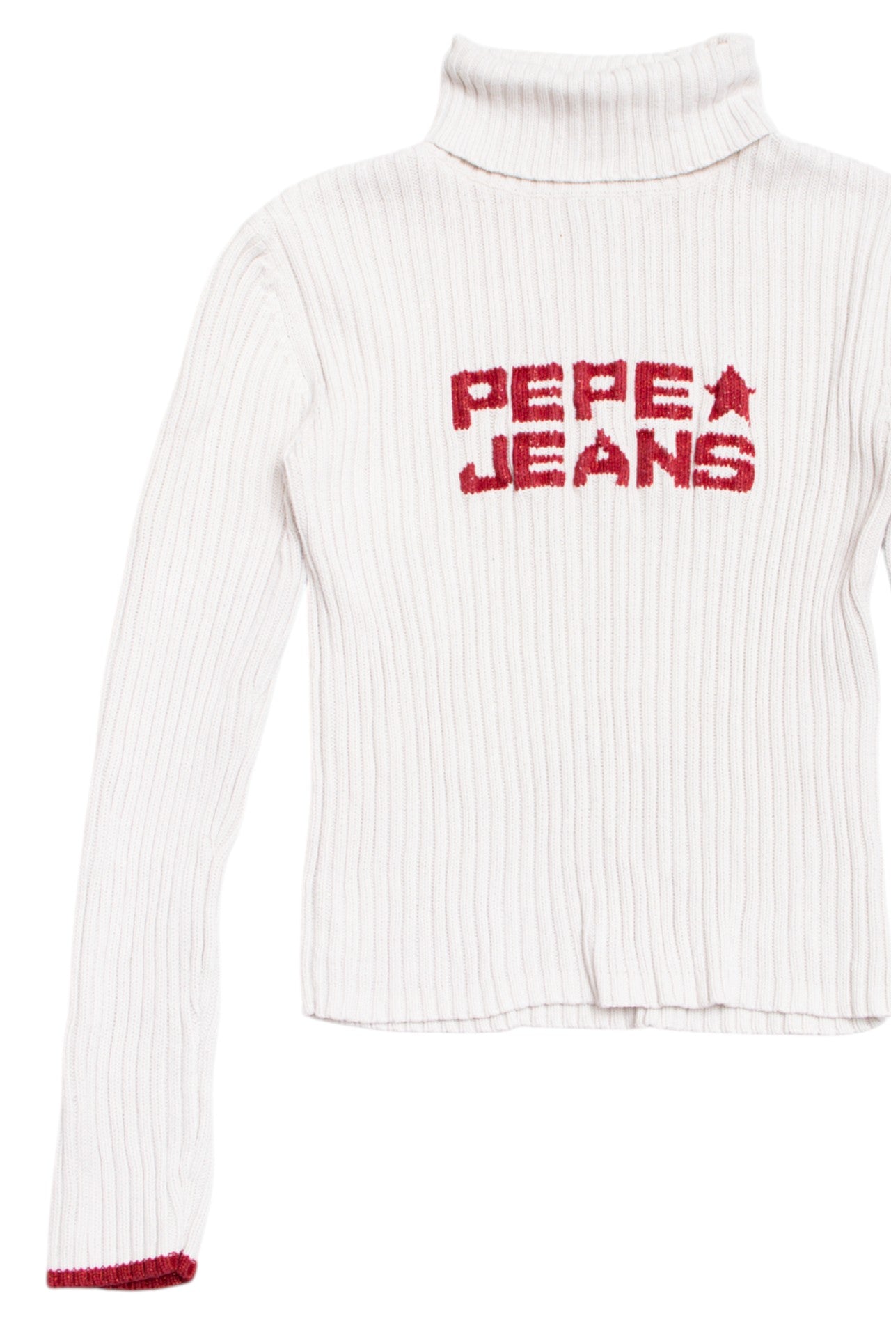 #157 Pepe Jeans turtle neck white jumper | c. 162 | size 8