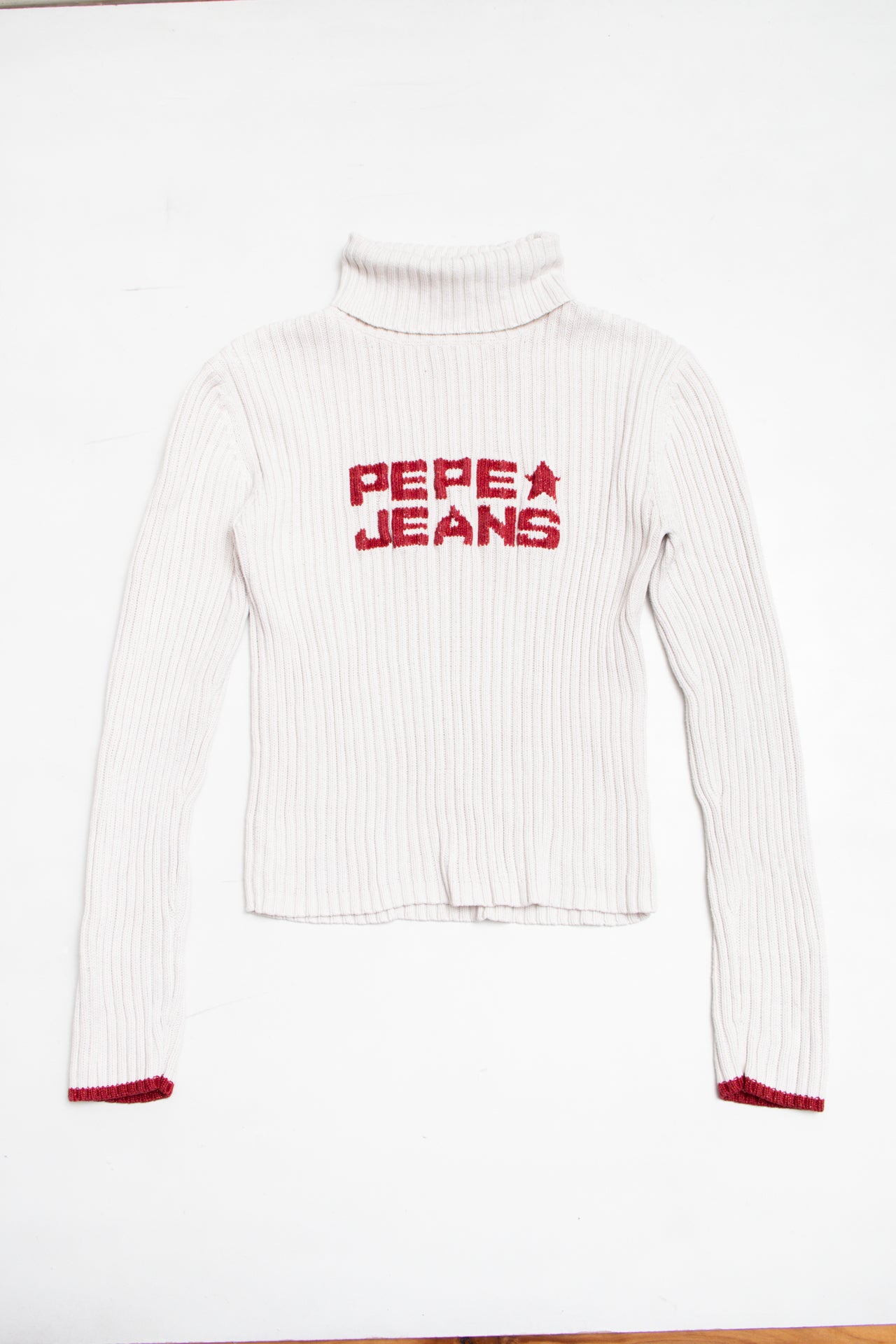 #157 Pepe Jeans turtle neck white jumper | c. 162 | size 8