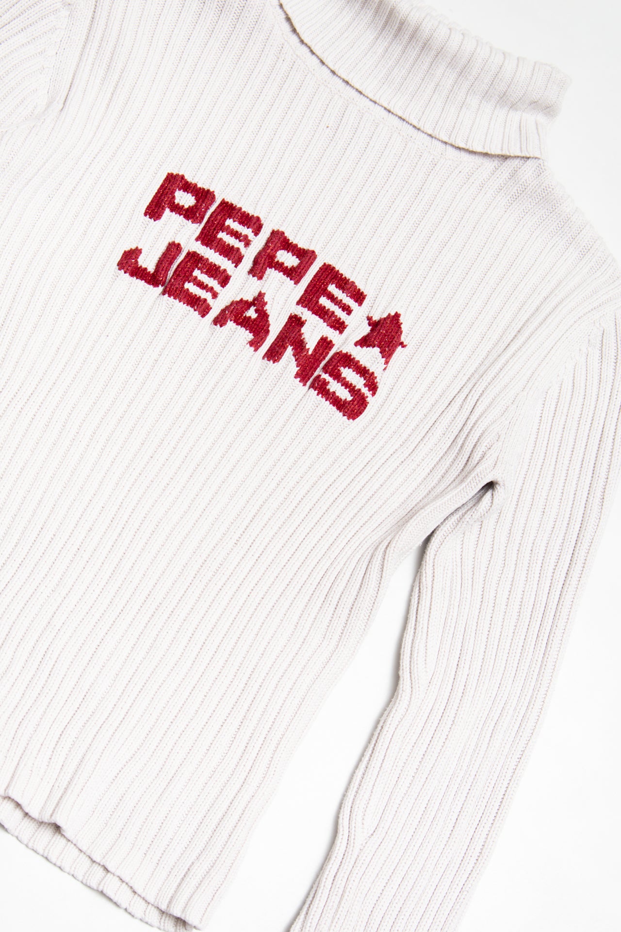 #157 Pepe Jeans turtle neck white jumper | c. 162 | size 8