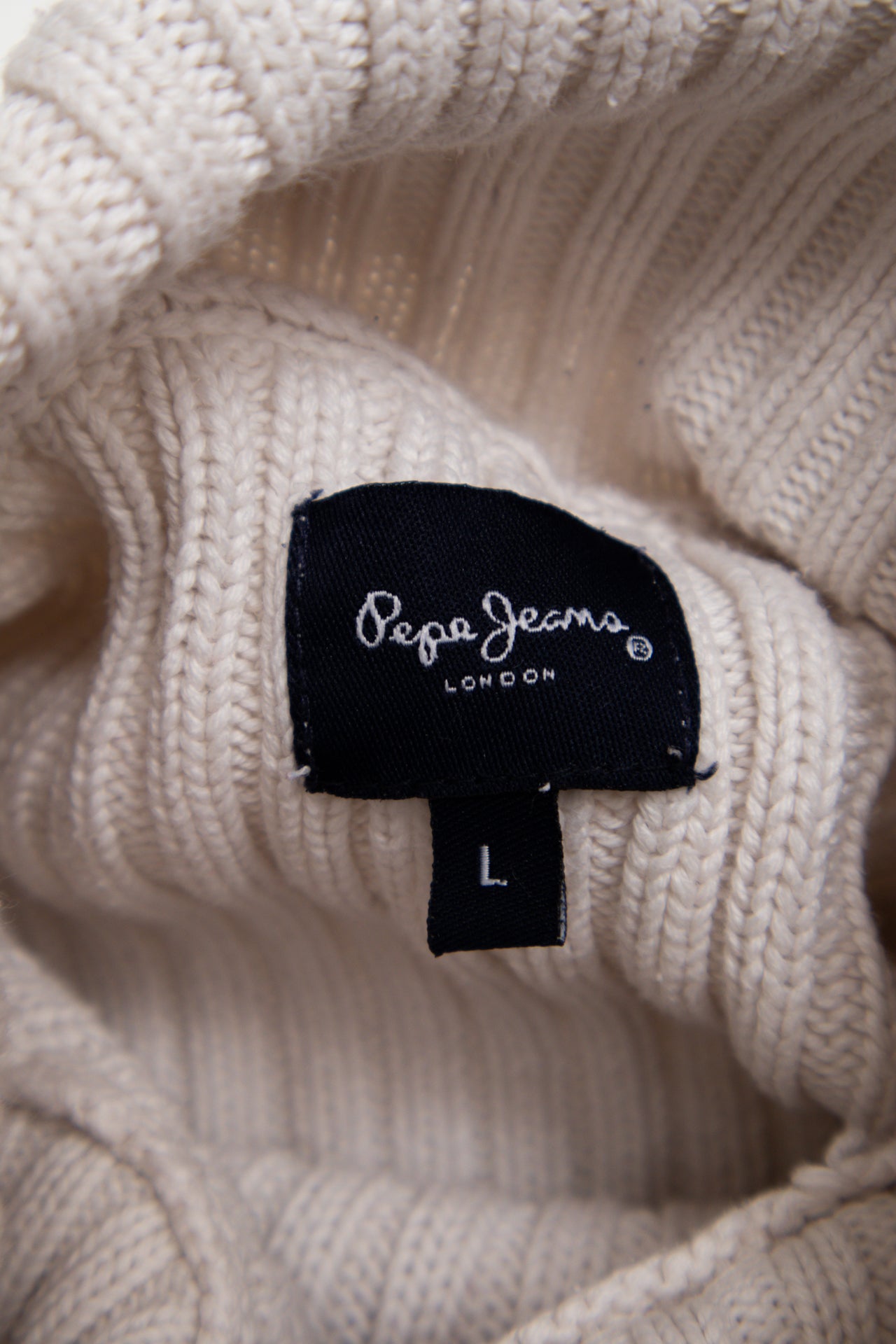 #157 Pepe Jeans turtle neck white jumper | c. 162 | size 8