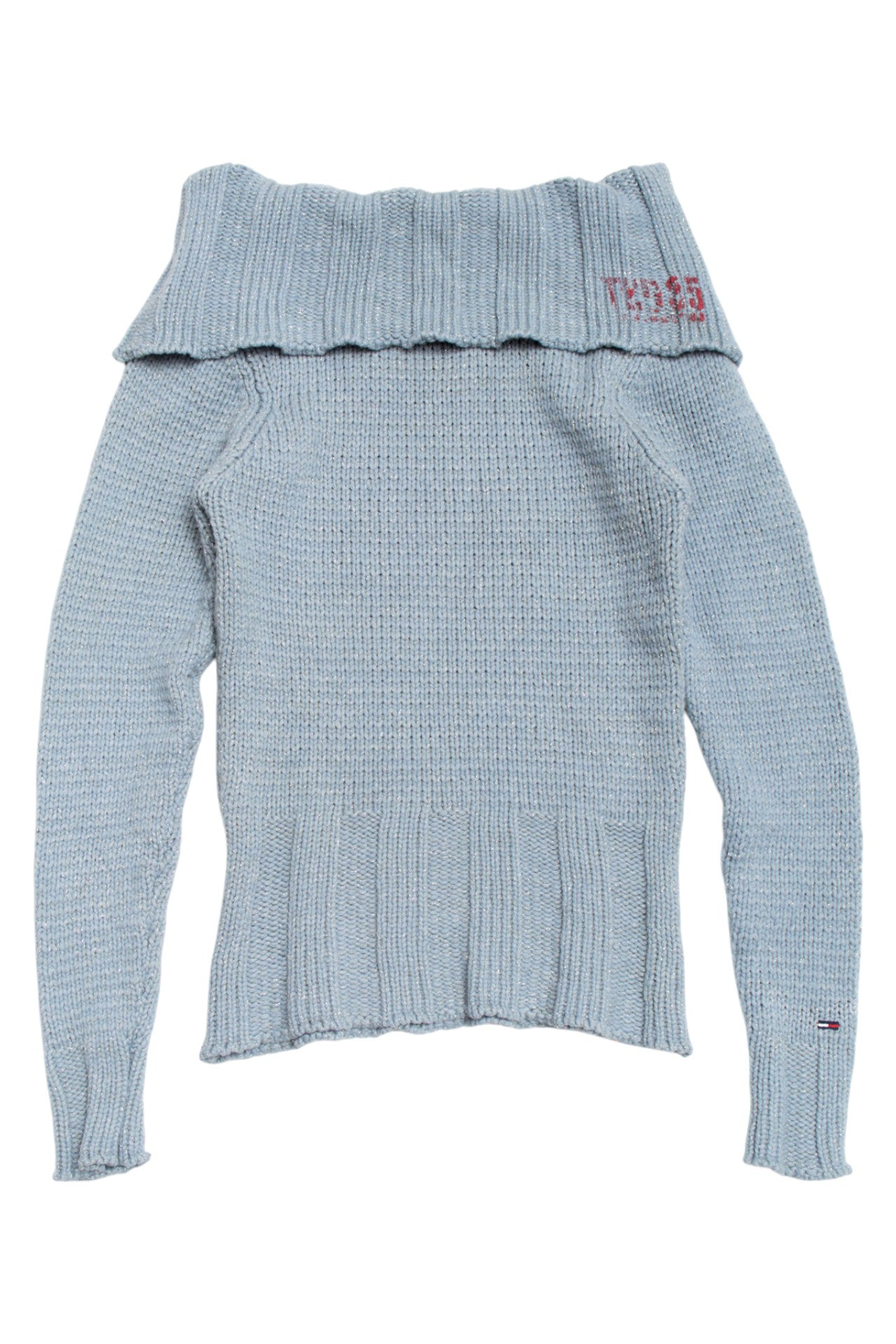 #232 Tommy Hilfiger egg-shell blue jumper | c. 163 | size 8