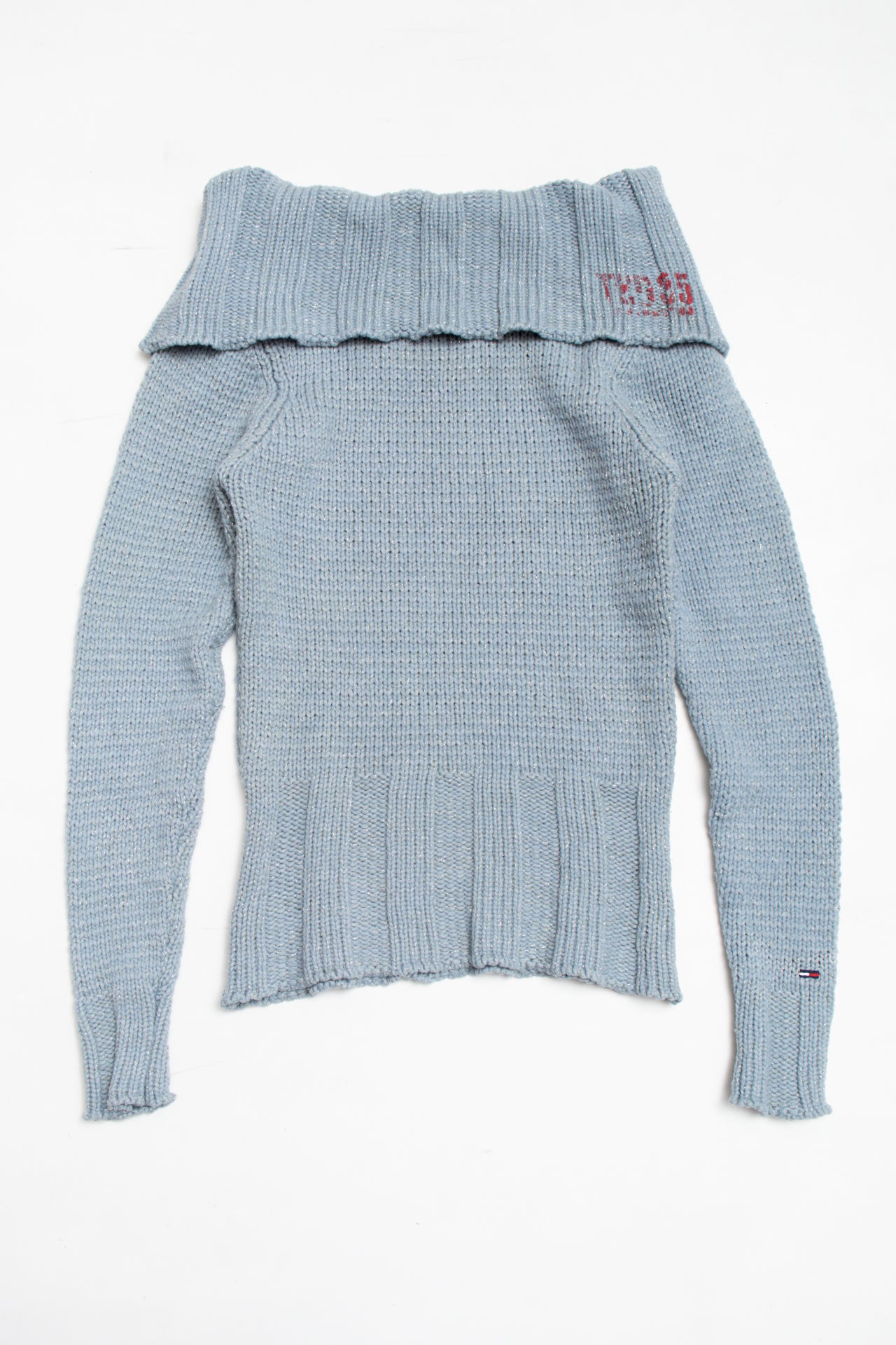 #232 Tommy Hilfiger egg-shell blue jumper | c. 163 | size 8