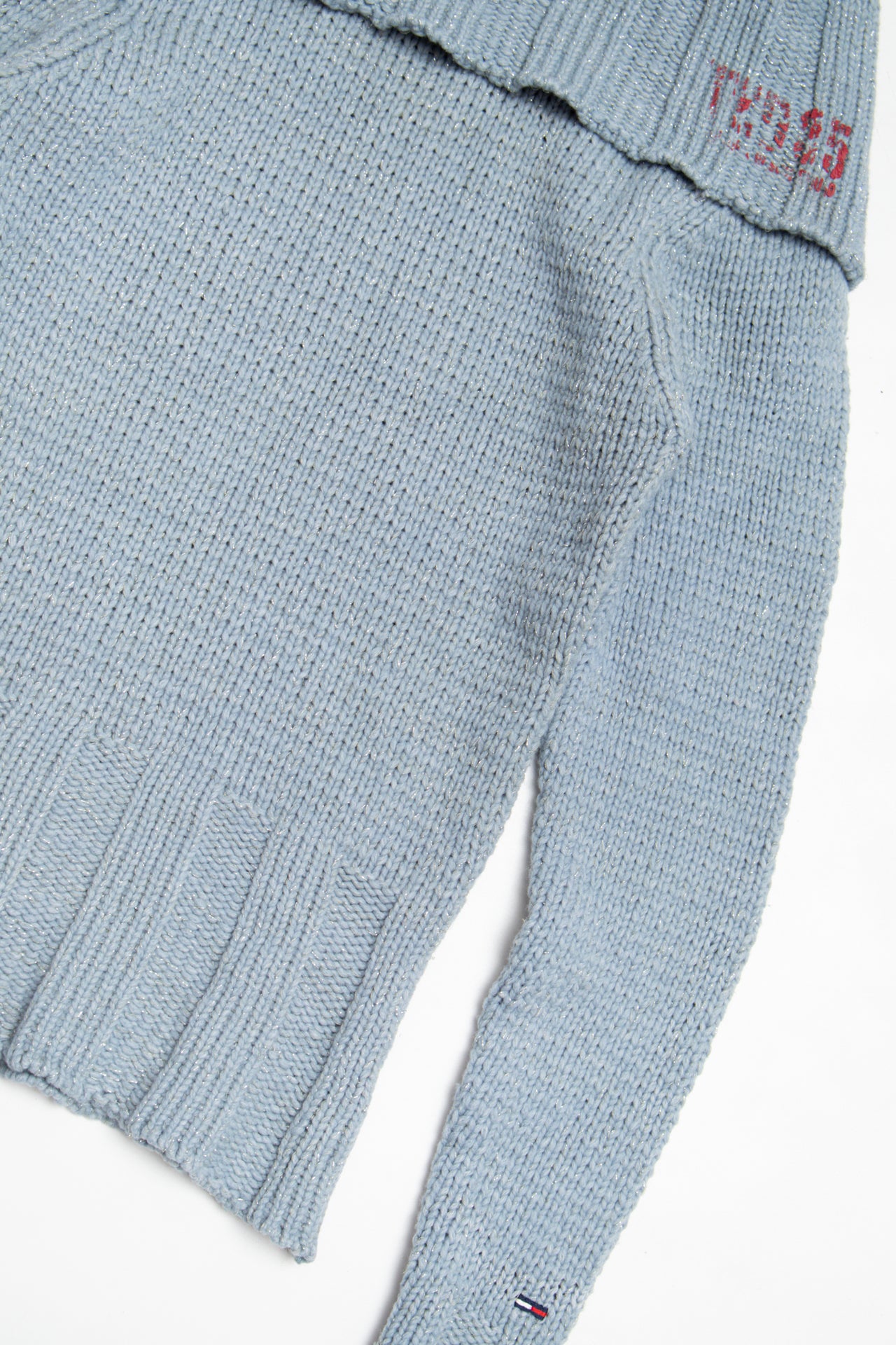#232 Tommy Hilfiger egg-shell blue jumper | c. 163 | size 8