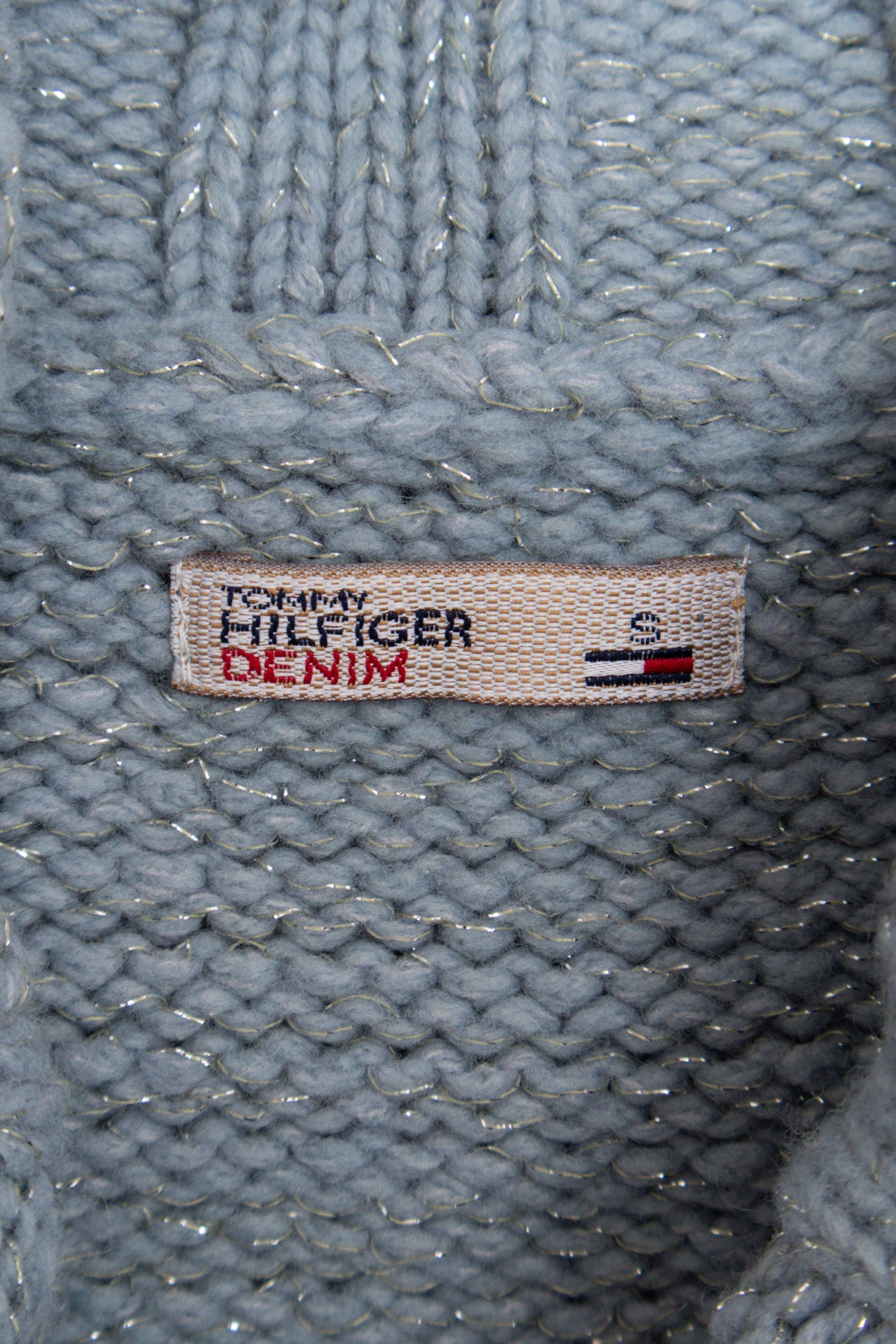 #232 Tommy Hilfiger egg-shell blue jumper | c. 163 | size 8