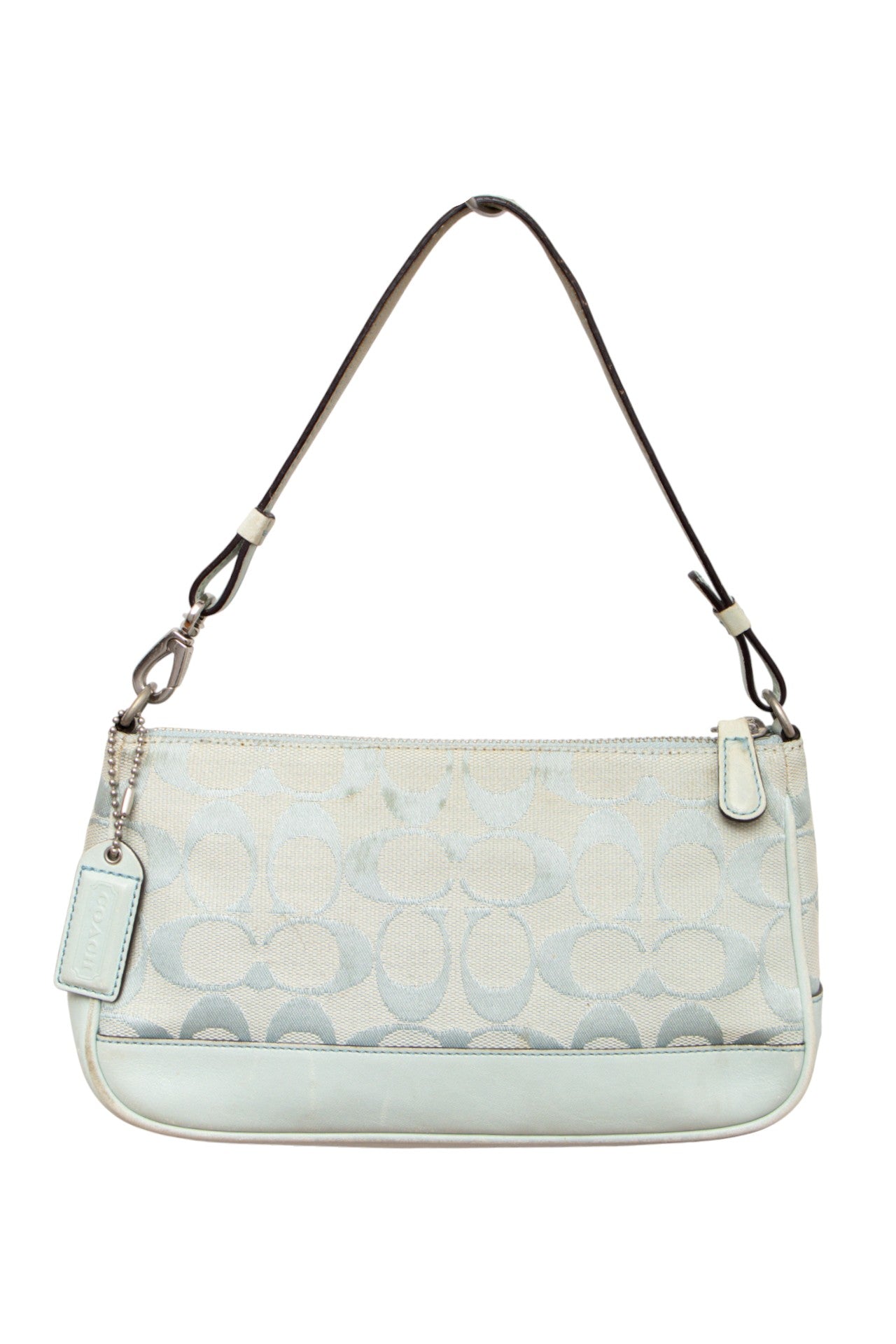 #191 Coach blue canvas/leather monogram demi bag | c. 164