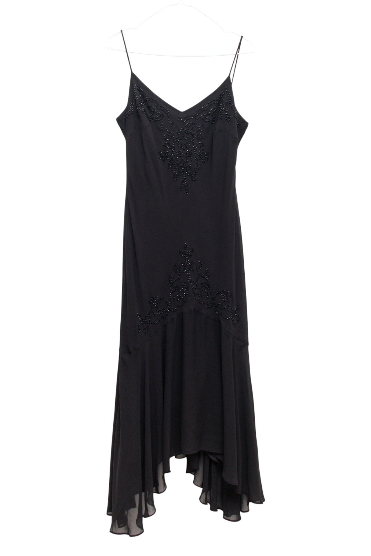 #219 Dressbarn maxi beaded black dress | c. 165 | size 12