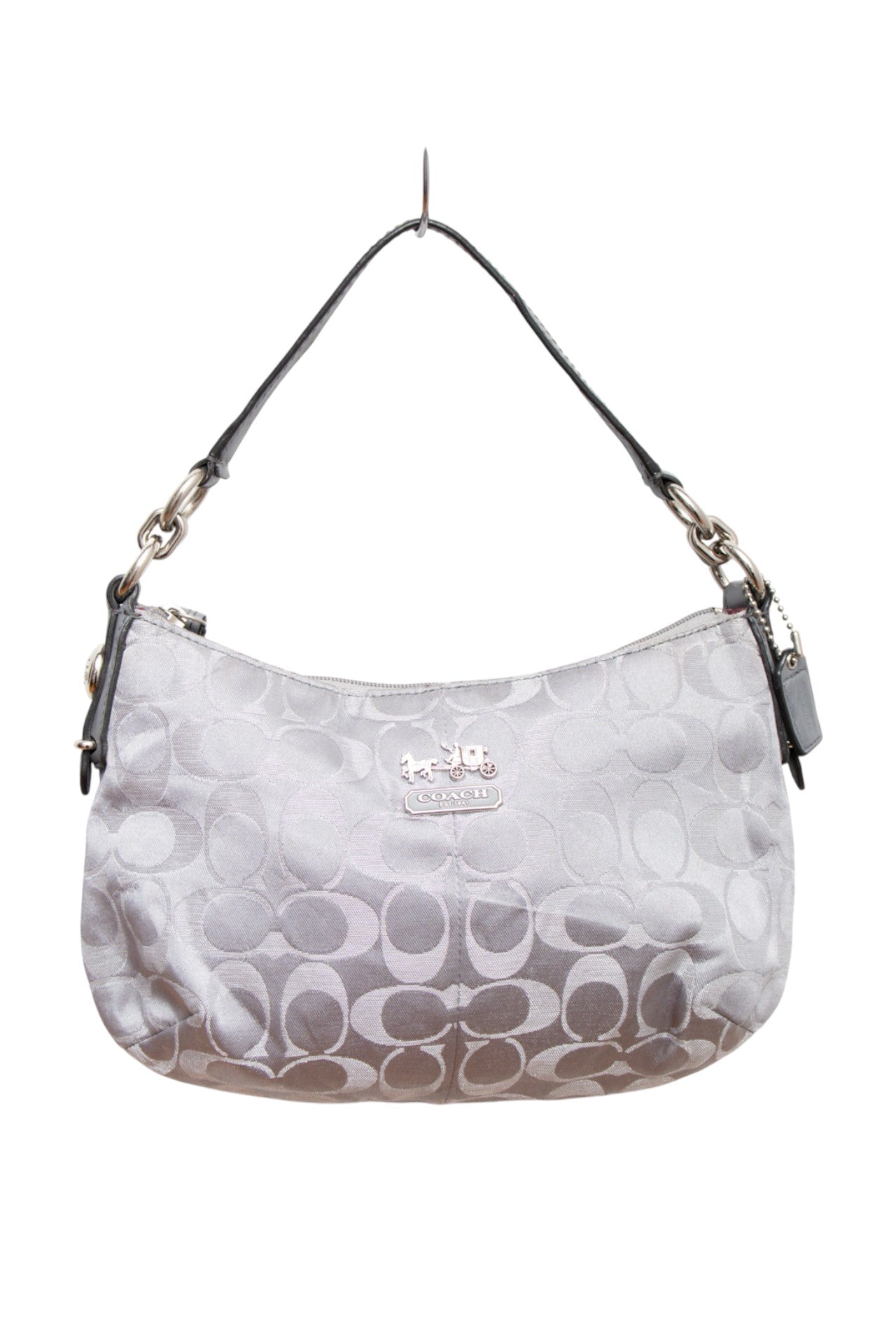 #231 Coach silver monogram bag | c. 165