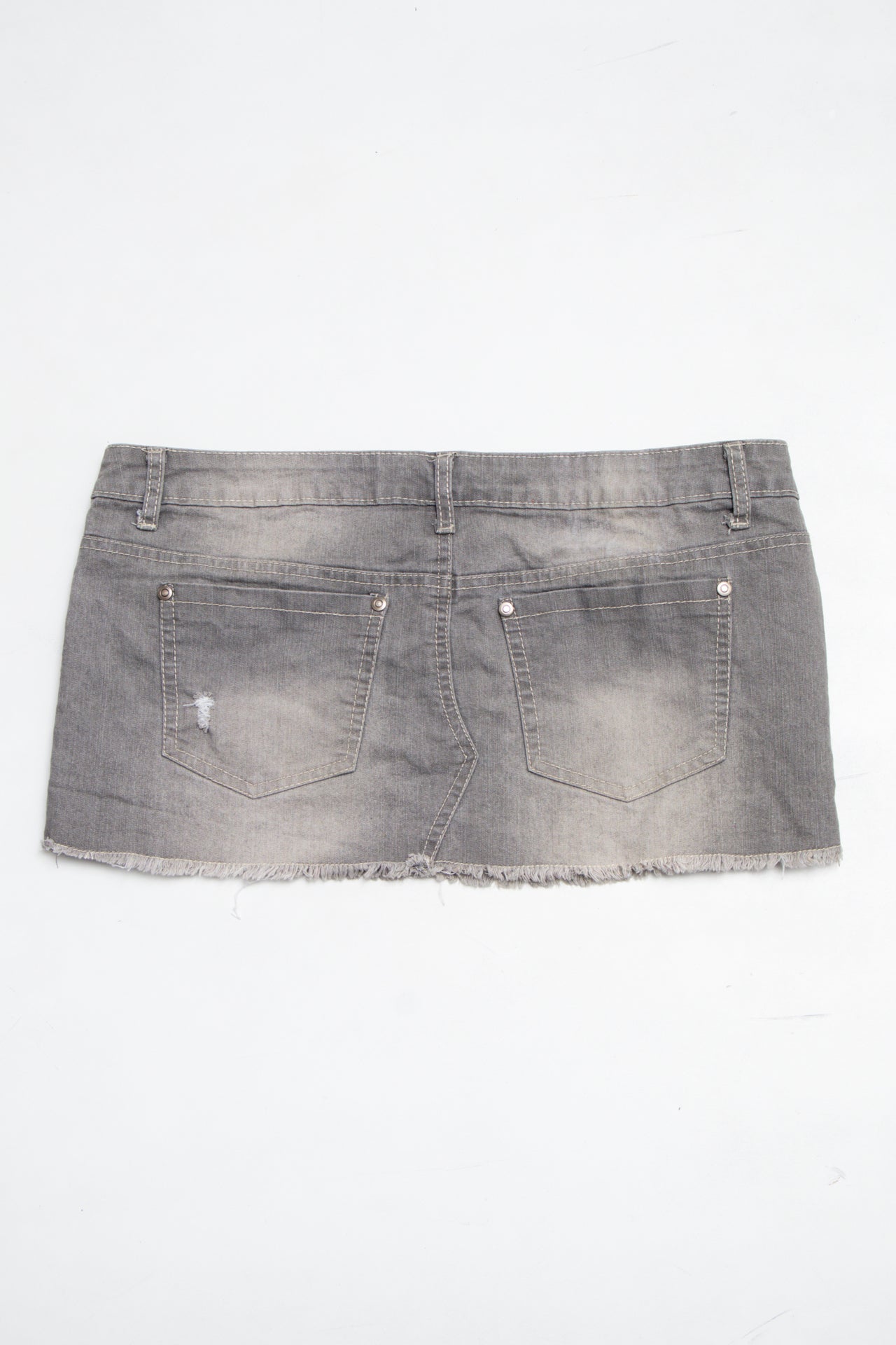 #148 Uk2la Denim Mini Skirt Gray | c. 200 | Size 12