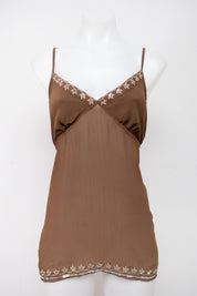 #36 Daniel Laurent Cami Top Brown | c. 198 | Size 12