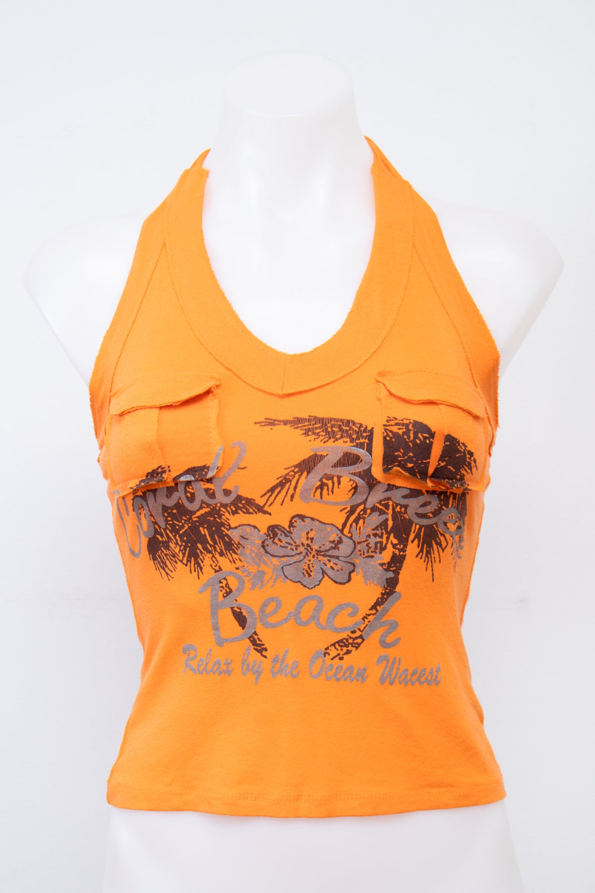 #061 Halter Top Orange | c. 207 | Size 8