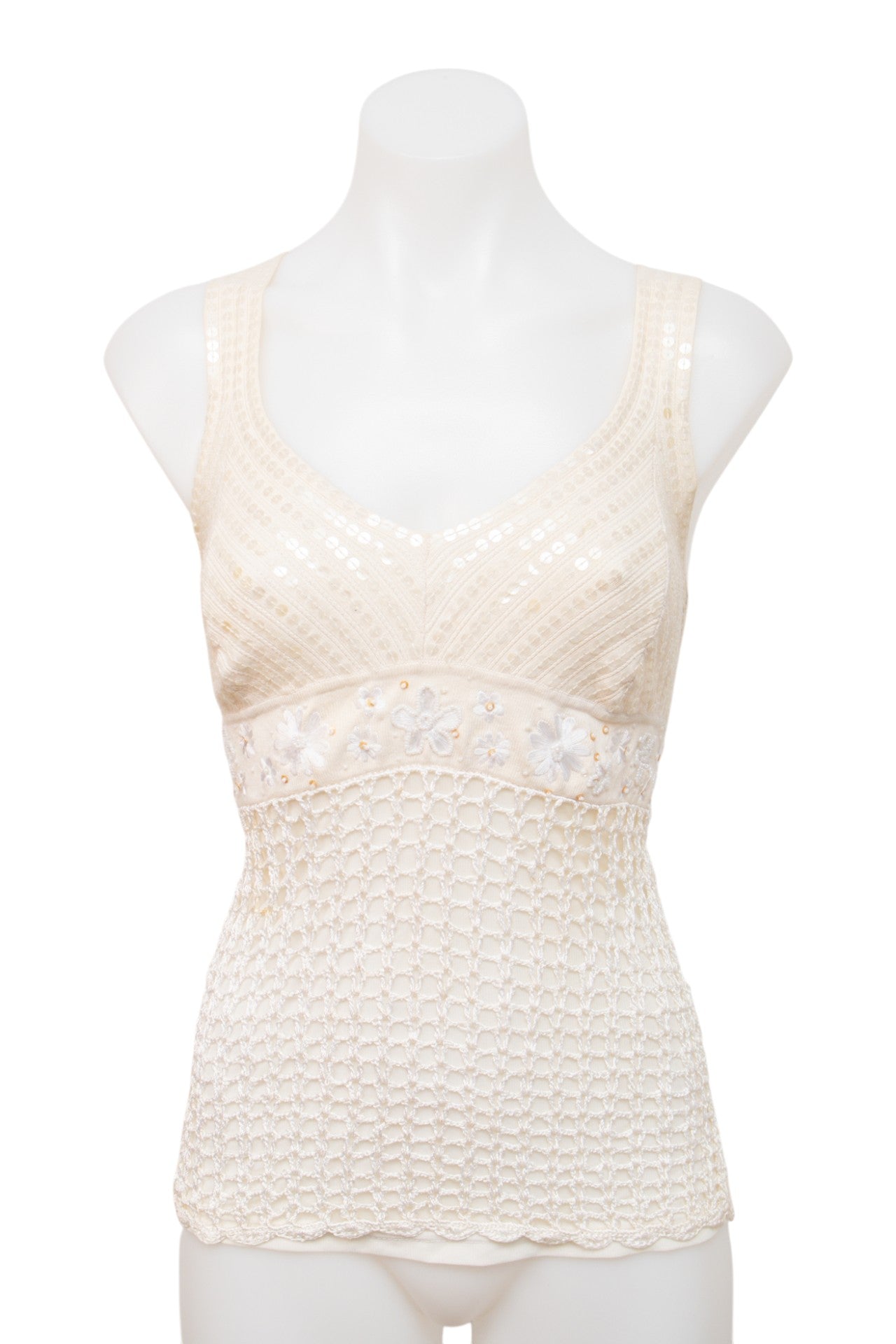 #026 Lillie Rubin Cami Top White | c. 202 | Size 10