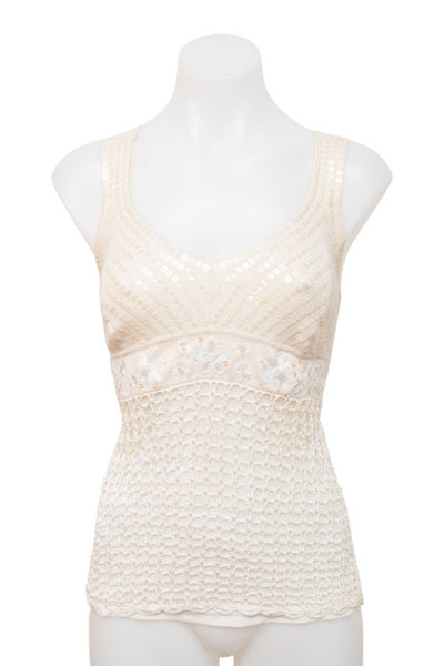 #026 Lillie Rubin Cami Top White | c. 202 | Size 10