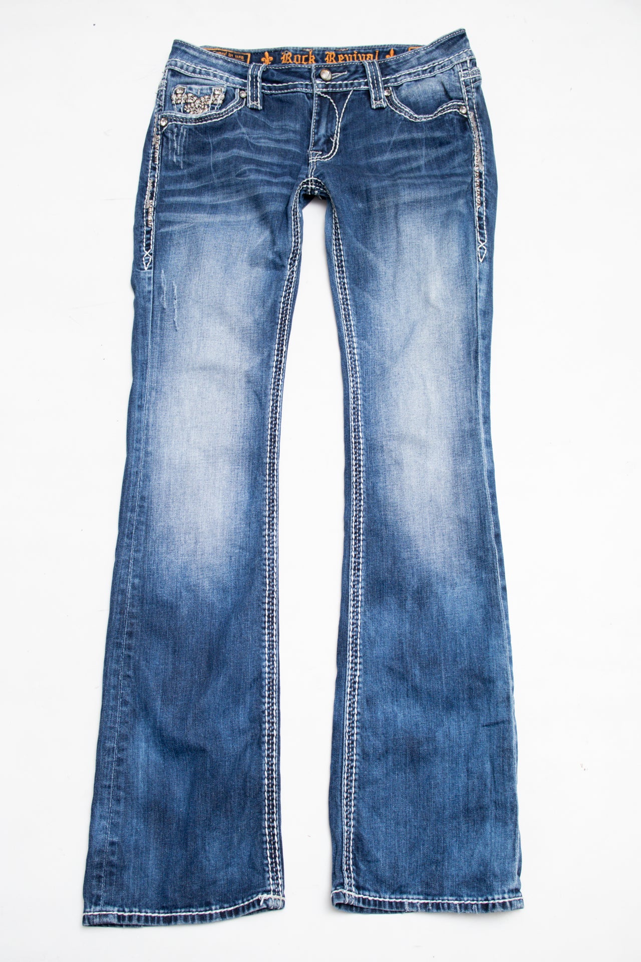 #012 Rock Revival Jeans Blue | c. 206 | Size 8
