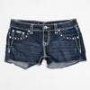 #059 La Idol Usa Denim Shorts Blue | c. 204 | Size 8
