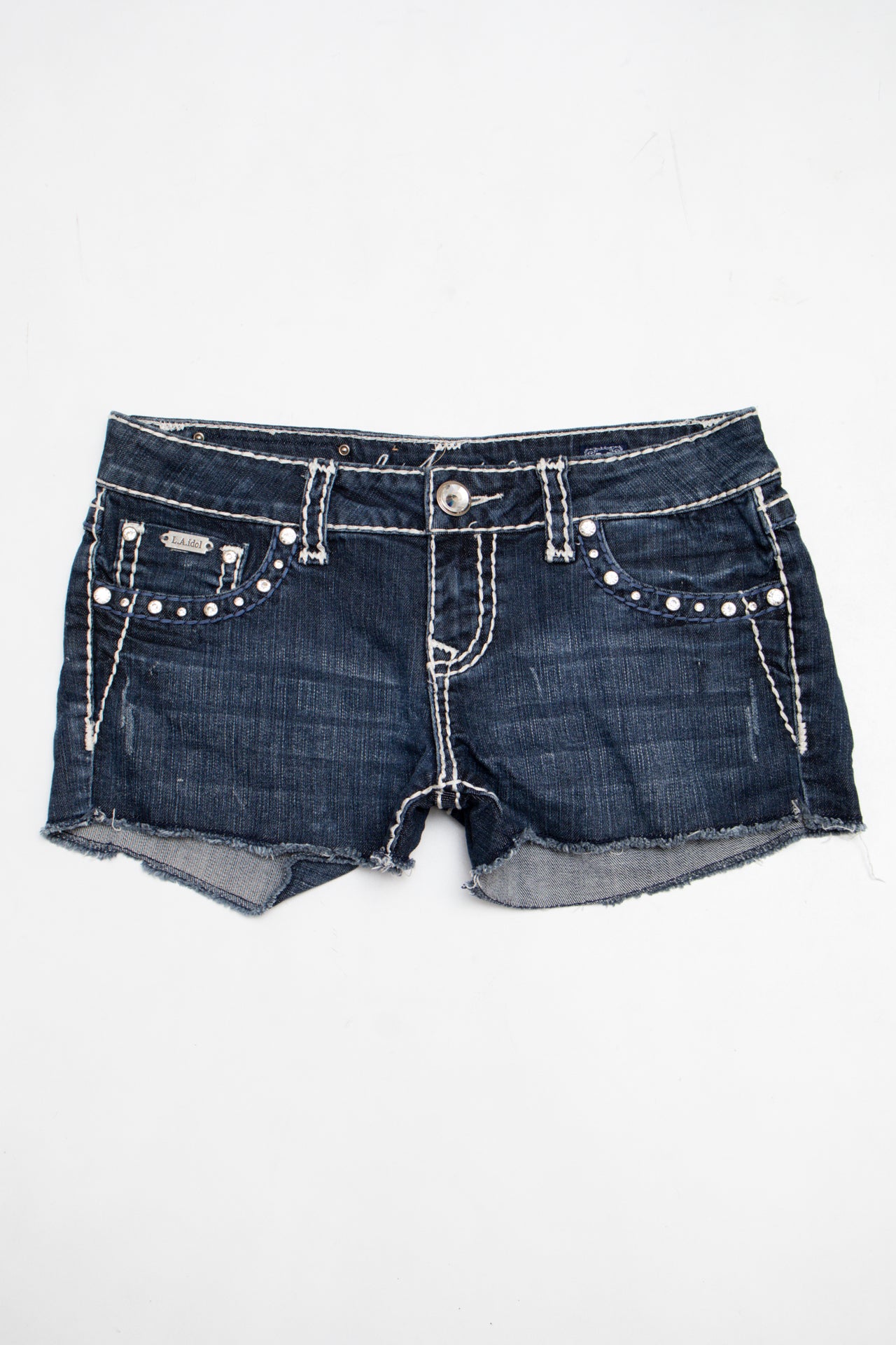 #059 La Idol Usa Denim Shorts Blue | c. 204 | Size 8