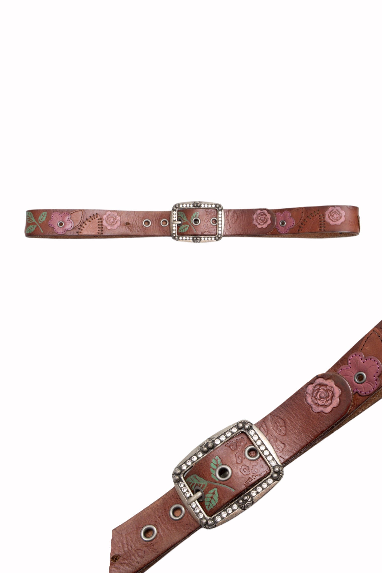 #94 Floral Leather Belt | Garden Brat