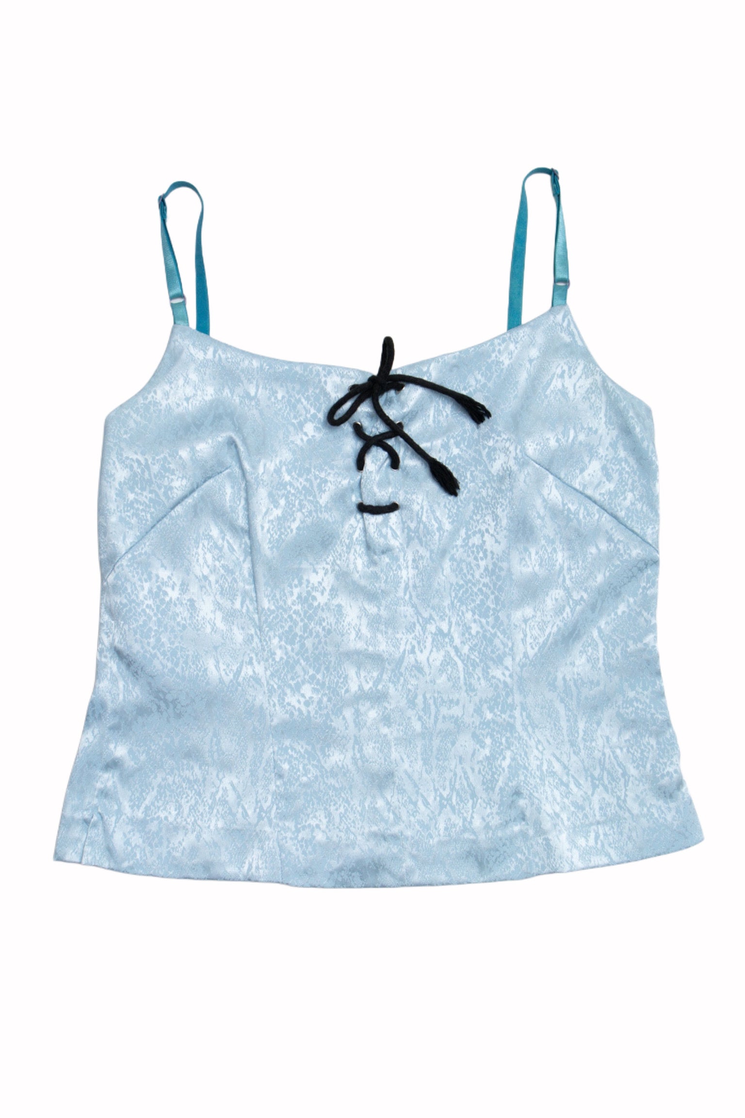 #63 Blue Printed Milkmaid Tank | Short n Sweet | Size 10/12