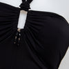 #010 Jennyfer Halter Top Black | c. 203 | Size 6