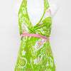 #008 Tangents Halter Top Green | c. 201 | Size 12