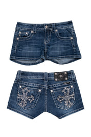 #088 Miss Me Booty Short Blue | c. 213 | Size 6