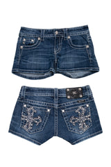 #088 Miss Me Booty Short Blue | c. 214 | Size 6