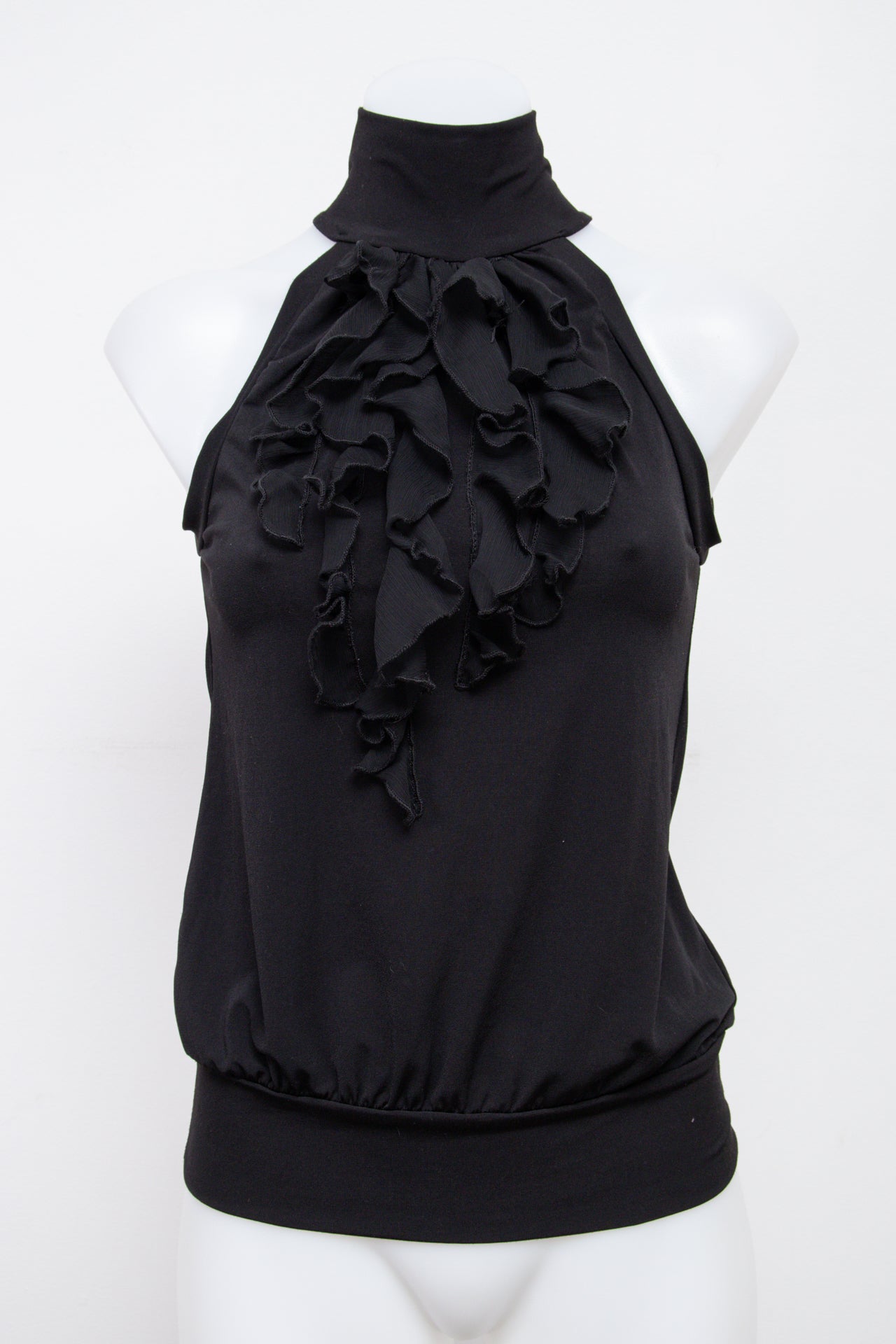 #005 Fleurish Halter Top Black | c. 207 | Size 8