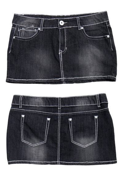 #188 Bonngo Mini Skirt Black | c. 191 | Size 8