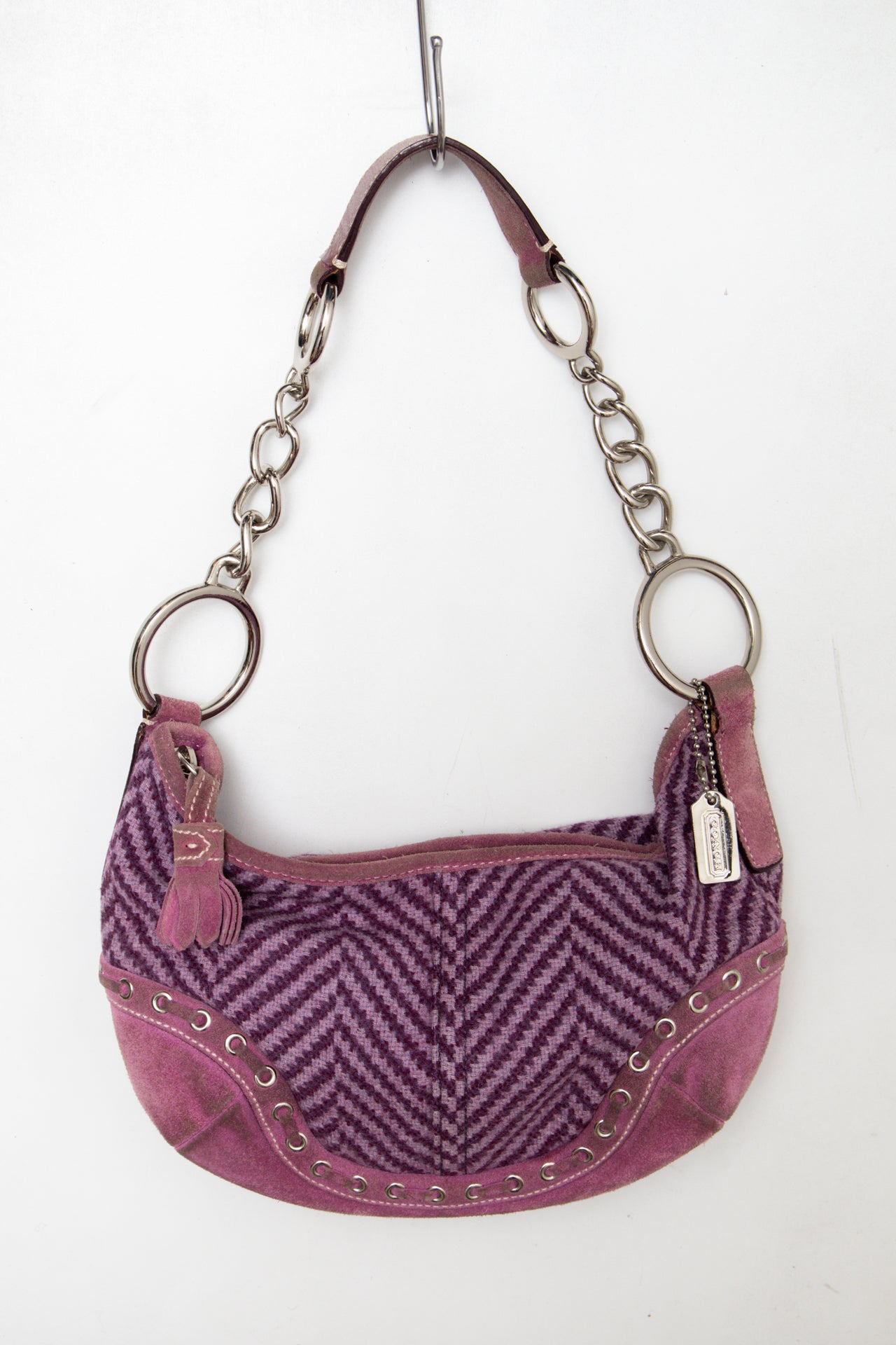 #175 Coach Shoulder Bag Purple | c. 187 | Size
