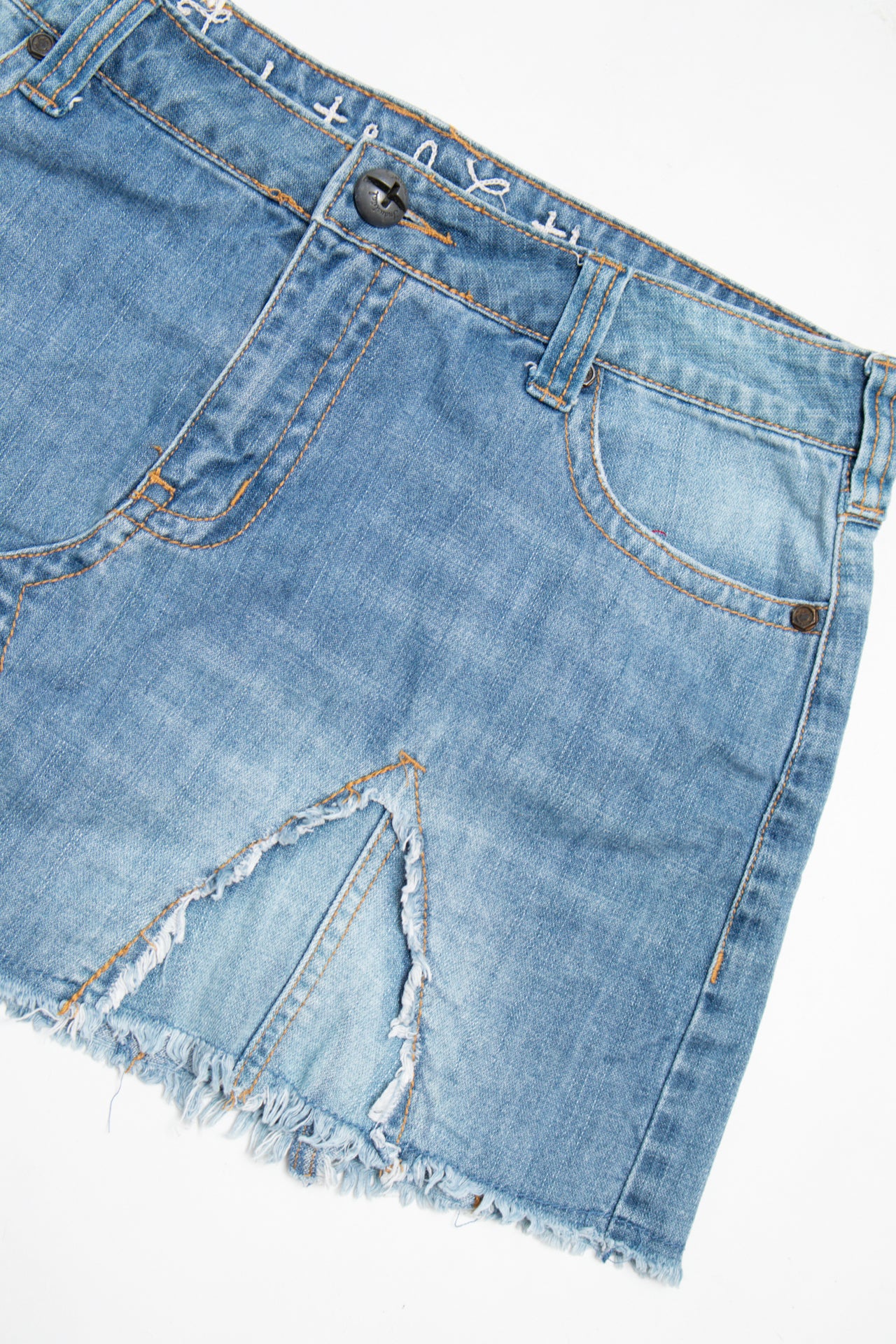 #052 Industrial Cotton Mini Skirt Blue | c. 204 | Size 10