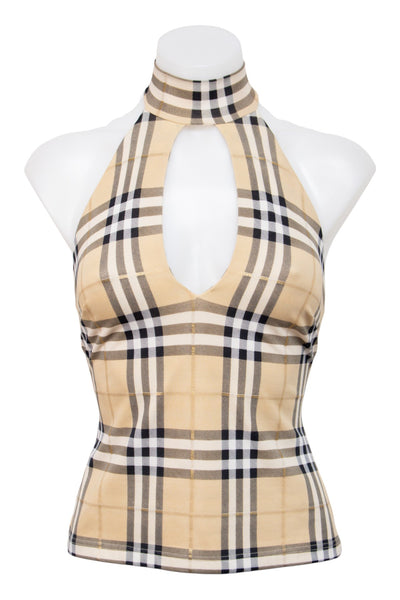 #098 Burberry London Halter Top Beige | c. 206 | Size 8