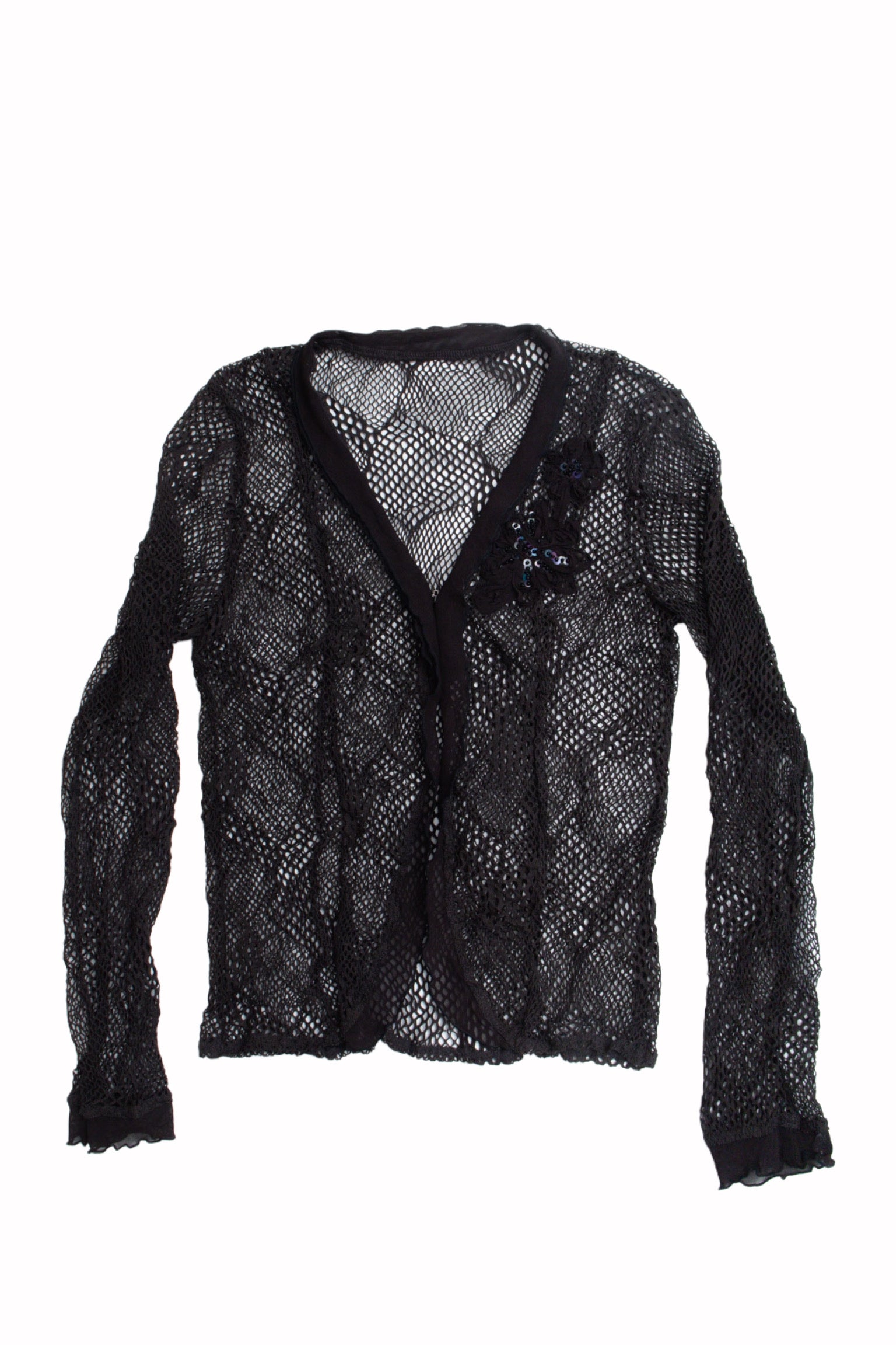 #03 Black Crochet Long Sleeve | Wild West | Size 8/10