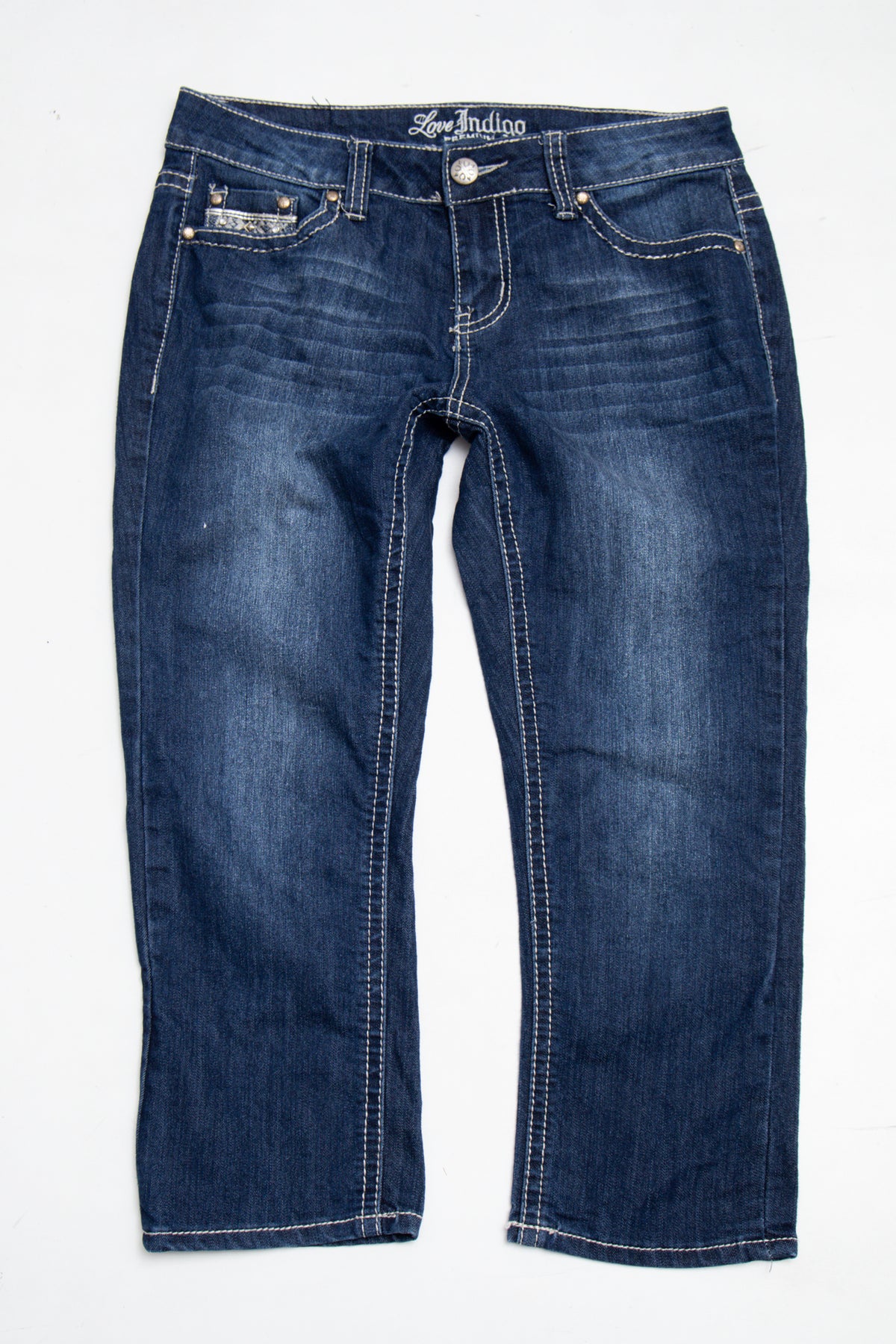 #081 Love Indigo Premium Capris Blue | c. 209 | Size 8