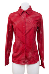 #045 Jaclyn Smith Button-Up Red | c. 205 | Size 10