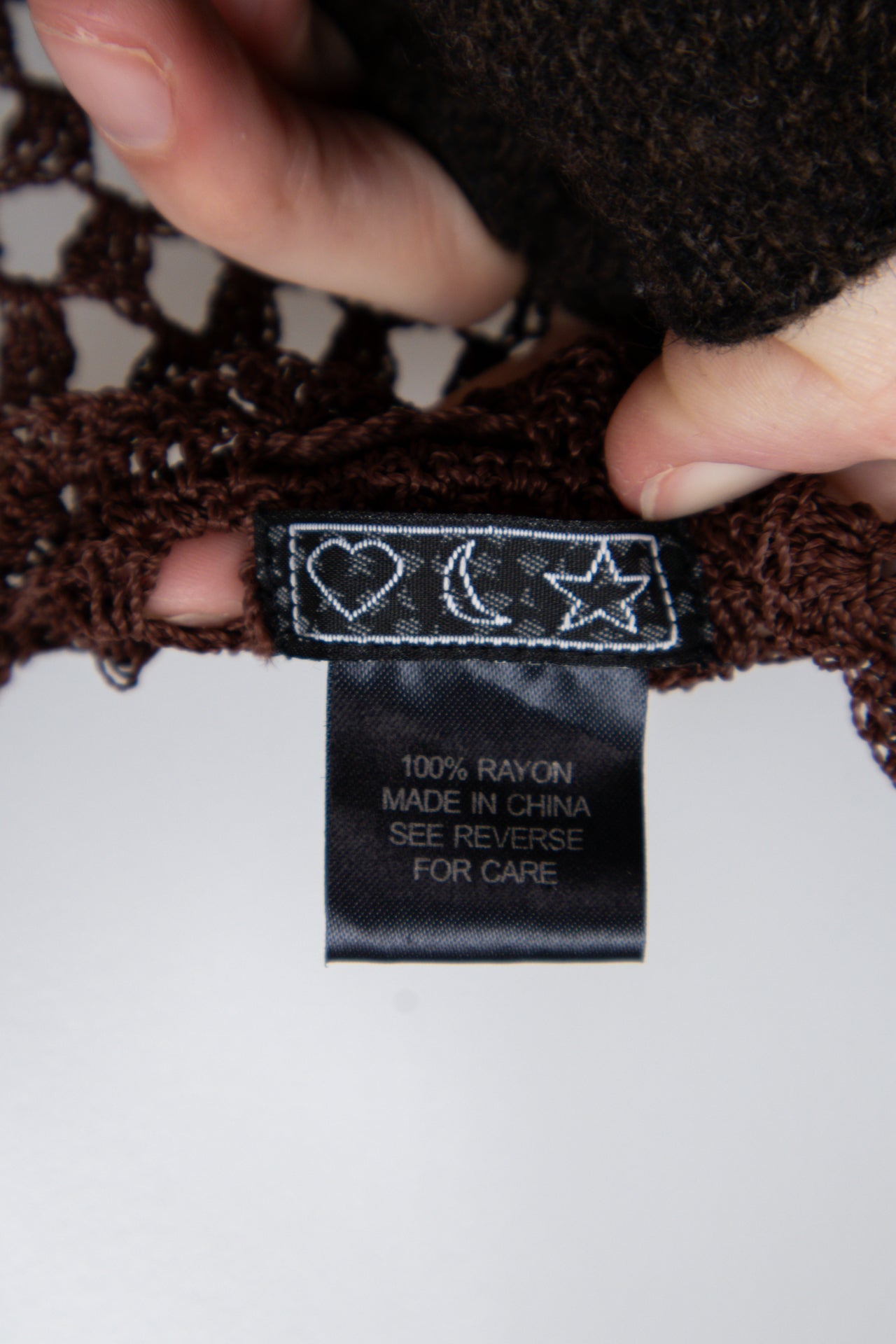 #064 Heart Star Moon Camisole Top Brown | c. 201 | Size