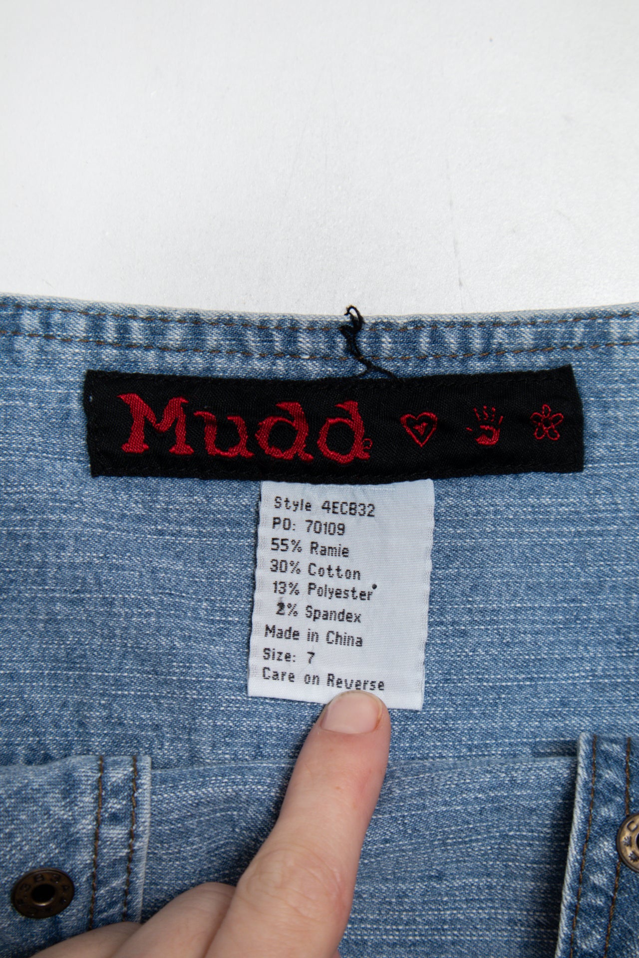 #149 Mudd Mini Skirt Blue | c. 190 | Size 8