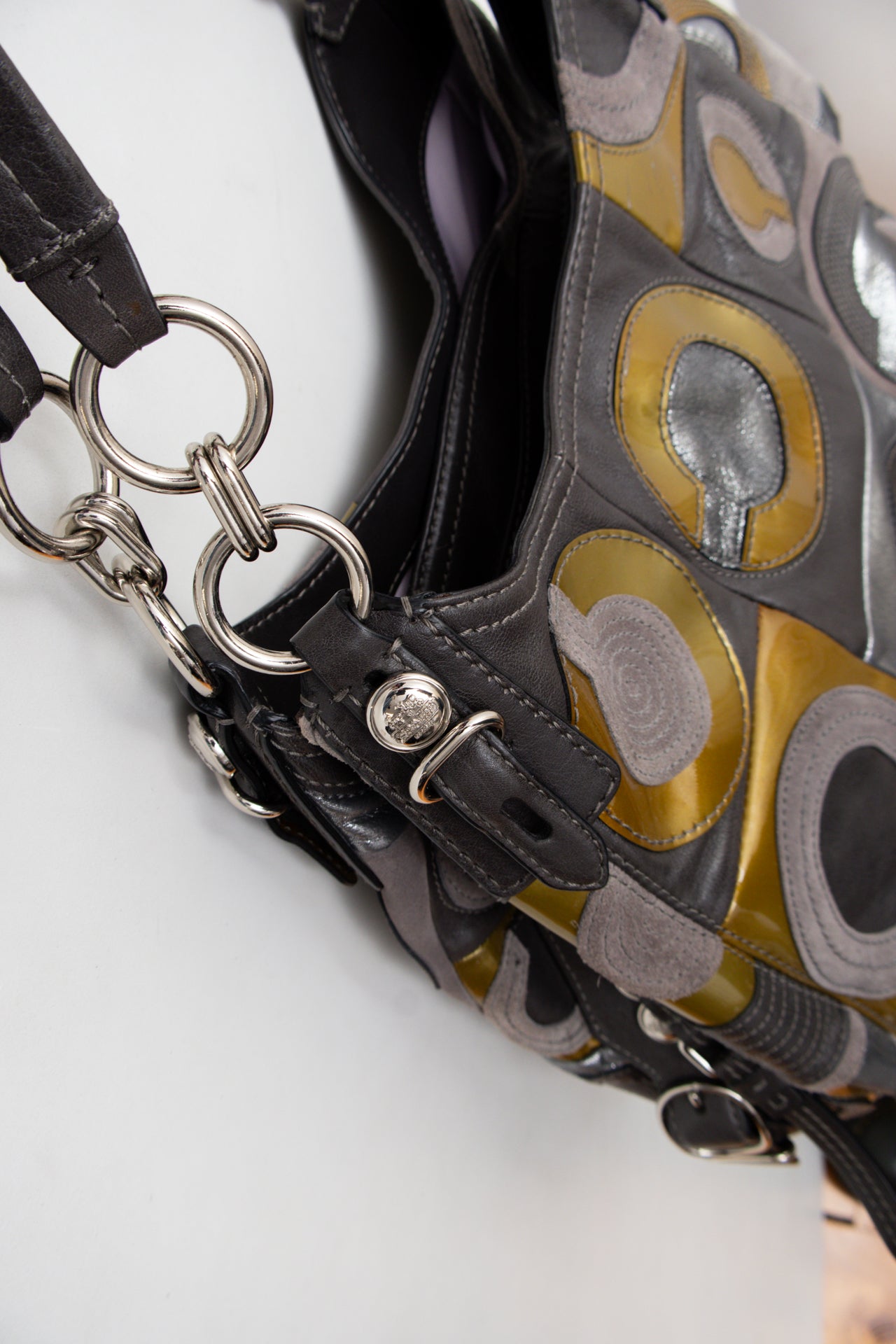 #172 Coach Shoulder Bag Gray | c. 206 | Size
