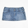 #076 X2 Denim Laboratory Mini Skirt Blue | c. 203 | Size 12