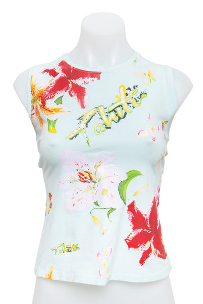 #63 Hawaii T-shirt Trend Tank Top Blue | c. 193 | Size 10