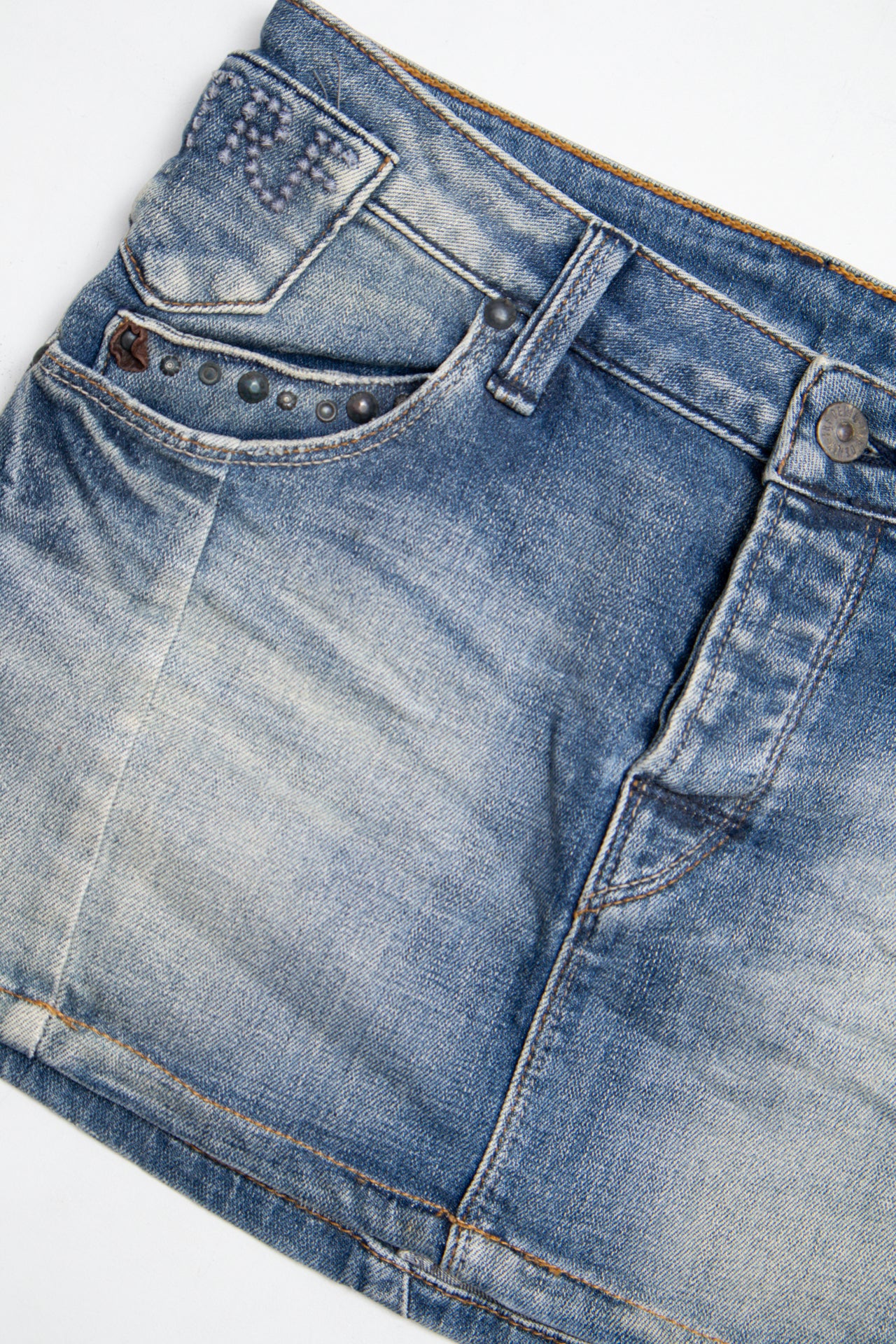 #156 Denim Rules By Trf Mini Skirt Blue | c. 200 | Size 8