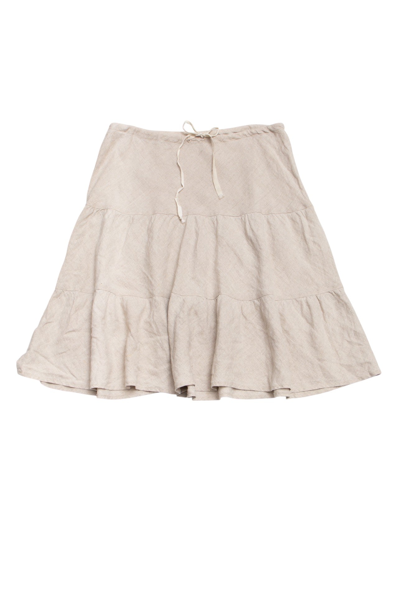 #113 Allen Allen LinenSkirt Beige | c. 193 | Size 10