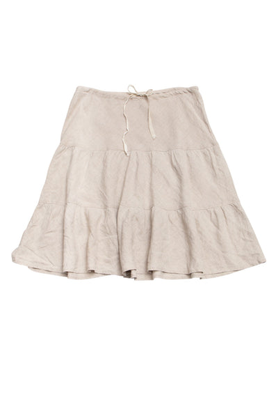 #113 Allen Allen LinenSkirt Beige | c. 193 | Size 10