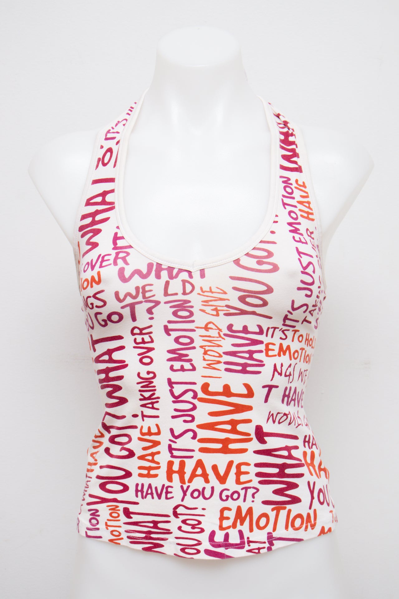 #014 Bsk Halter Top White | c. 203 | Size 6