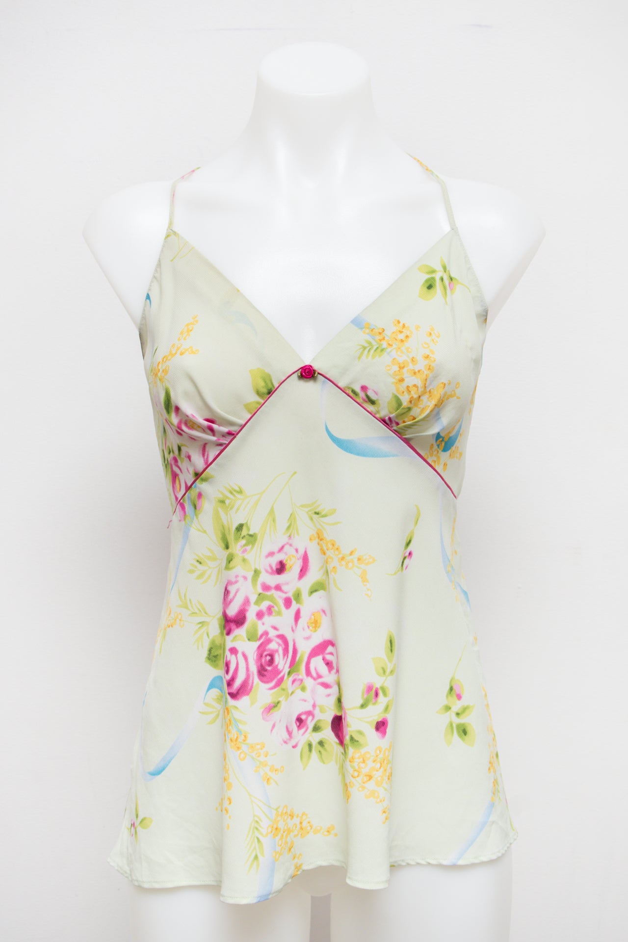 #45 Oscar De La Renta Pink Label Camisole Top Beige | c. 182 | Size 14